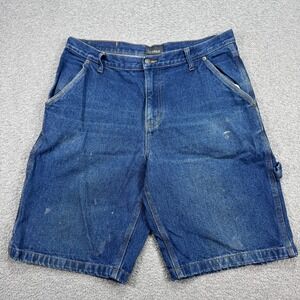 Nevada Carpenter Shorts Men's 36 Blue Denim Medium Relaxed Utility Streetwear